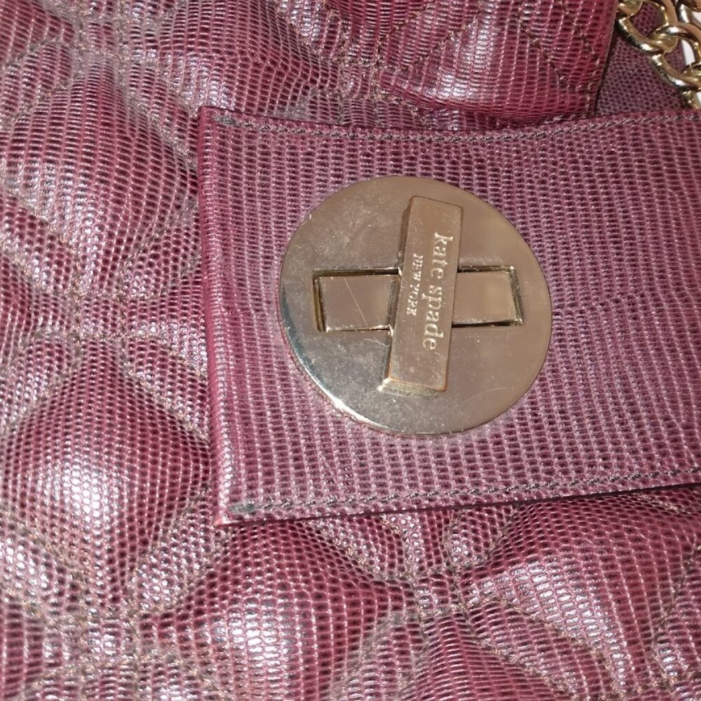 Kate Spade New York: Large double handle Handbag with green care card. - Picture 3 of 9